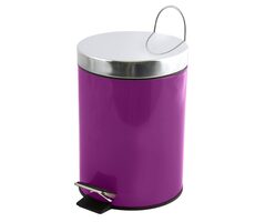 MSV UNIS pedálový odpadkový koš 3 L fialová  / ocel