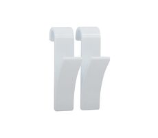 MSV závěsný háček na ručník na topný žebřík 2 ks bílý / plast