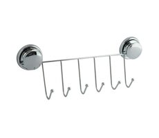 MSV MEGA VENTOUSES věšák s přísavkami s 6 háčky ocel / plast / 35 cm