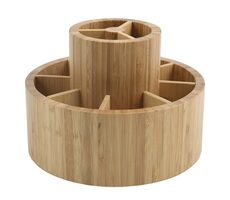 MSV ISALYS otočný organizér na kosmetiku bambus