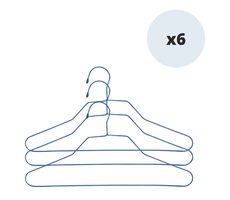 MSV sada 6 ks ramínek / kov potažený plastem