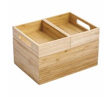 MSV ISALYS stohovatelný organizér bambus - 3 přihrádky