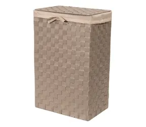 Compactor Stan Koš na prádlo s víkem 55 L hnědý / 25 x 38 x 60 cm