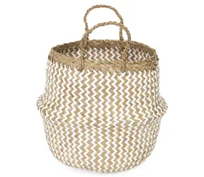 Compactor Belly S / Přírodní košík z mořské trávy a papíru / skládací / 27 x 26 cm