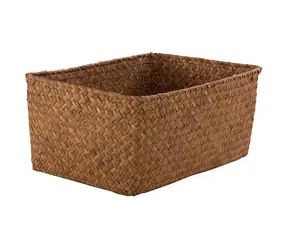 Compactor KITO Úložný košík - ručně pletený 30 x 20 x 13 cm karamelový