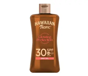 Hawaiian Tropic Glowing Protection Dry Oil SPF30 100ml / Suchý opalovací olej / cestovní velikost