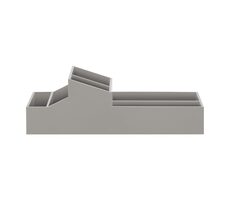 Spirella SKYLINE kosmetický organizér dva díly / šedý / plast