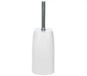 Spirella PURE WC štětka s plastovou nádobou bílá / chrom