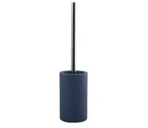 Spirella TUBE-Matt WC štětka s matně tmavou modrou / keramickou nádobou
