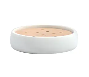 Spirella SVEN mýdlenka bílá / polyresin / dřevo