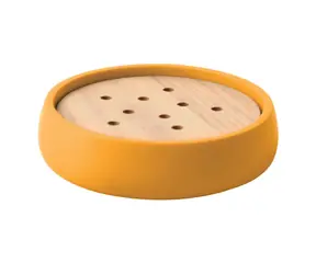 Spirella SVEN mýdlenka žlutá / polyresin / dřevo