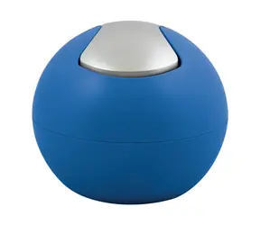 Spirella BOWL MATT mini výklopný odpadkový koš 1 L matný modrý / plast