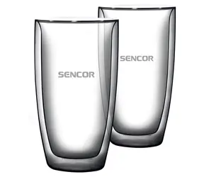 SENCOR SGX 002 Sada 2 sklenic na latte 380ml