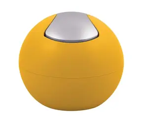 Spirella BOWL MATT mini výklopný odpadkový koš 1 L matný šafránově žlutý / plast
