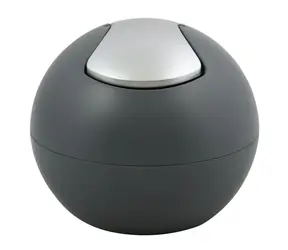 Spirella BOWL MATT mini výklopný odpadkový koš 1 L matný tmavě šedý / plast
