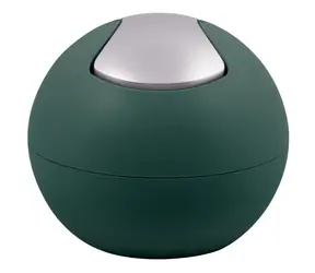 Spirella BOWL MATT mini výklopný odpadkový koš 1 L matný tmavě zelený / plast