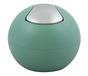 Spirella BOWL MATT mini výklopný odpadkový koš 1 L matný zelený / plast