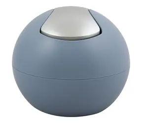 Spirella BOWL MATT mini výklopný odpadkový koš 1 L mlhavě modrý / plast