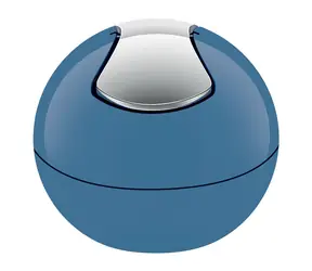 Spirella BOWL mini výklopný odpadkový koš 1 L modrý / plast