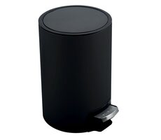 Spirella RIKU Pedálový odpadkový koš 5 L černá / ocel
