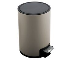 Spirella RIKU Pedálový odpadkový koš 5 L šedohnědá / ocel