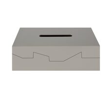 Spirella SILHOUETTE box na kapesníky šedo-hnědý / plast
