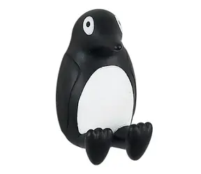 Spirella PINGU dětský háček tučňák černý-bílý / polyresin / samolepící / 40 x 65 mm