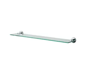 Spirella ATLANTIC nástěnná polička 40 cm chromovaná ocel / sklo 