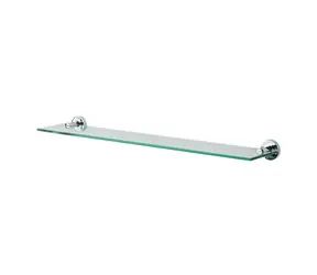 Spirella ATLANTIC nástěnná polička 60 cm chromovaná ocel / sklo 