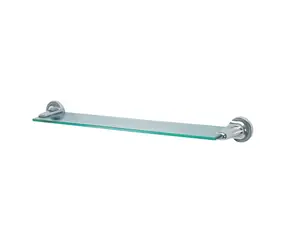 Spirella LAGUNE nástěnná polička 58.5 cm chromovaná ocel / sklo