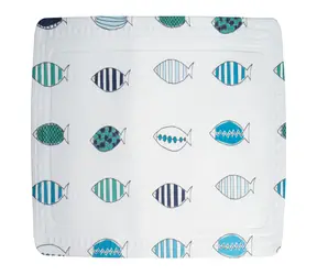 Spirella SANTORINI protiskluzová podložka do sprchy motiv rybičky / PVC / 55 x 55 cm