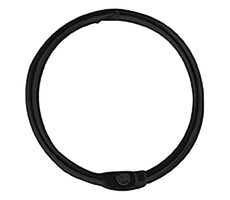 Spirella RINGO SMALL sada 12 ks kroužků na sprchové závěsy matná černá / kov / průměr 4 cm