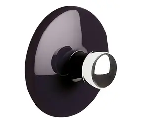 Spirella BOWL samolepící háček černý / ABS / průměr 50 mm