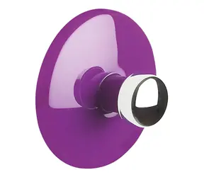 Spirella BOWL samolepící háček fialový / ABS / průměr 50 mm