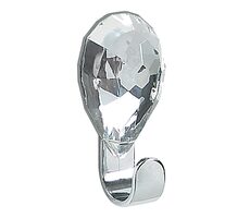 Spirella JEWEL samolepící háček čirý diamant / plast / 30 x 65 mm