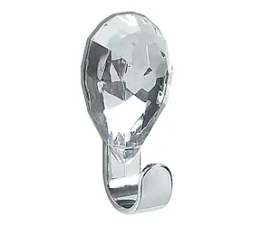 Spirella JEWEL samolepící háček čirý diamant / plast / 30 x 65 mm