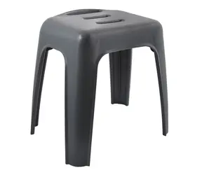Spirella HOCKER sedátko do sprchy tmavě šedá / plast / 47 cm / do 130 kg