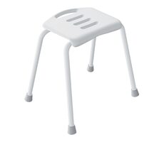 Spirella SITZ sedátko do sprchy bílé / ocel / 48 cm / do 130 kg