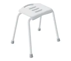 Spirella SITZ sedátko do sprchy bílé / ocel / 48 cm / do 130 kg