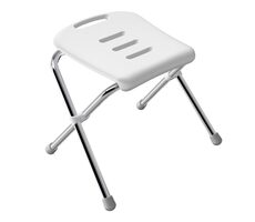 Spirella SITZ sedátko do sprchy skládací bílé / chromovaná ocel / 47 cm / do 130 kg