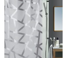 Spirella BIZARRE sprchový závěs sříbrné linie šedý / PEVA / 180 x 200 cm