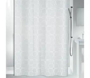Spirella FILIGRAN sprchový závěs abstraktní motiv šedý / 180 x 200 cm / polyester