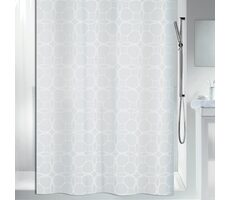 Spirella FILIGRAN sprchový závěs abstraktní motiv šedý / 240 x 180 cm / polyester