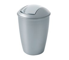 Spirella ATLANTA výklopný odpadkový koš 5 L stříbrný / plast