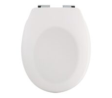 Spirella NEELA WC prkénko matně bílé / duroplast Thermodur / chromované panty