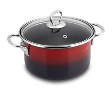 Lamart Kastrol Smalt Email / 1,8L / 16 x 10 cm / smalt / červená