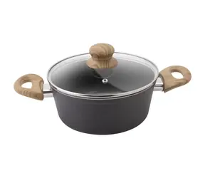 Lamart Natur Kastrol s poklicí 1.6L černá / 18 x 8.5 cm / hliník
