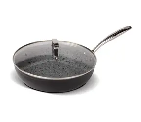 Lamart Granit Pánev s poklicí 28 cm šedá / hliník