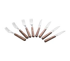 Lamart Steakový příbor Walnut / 8ks / nerez