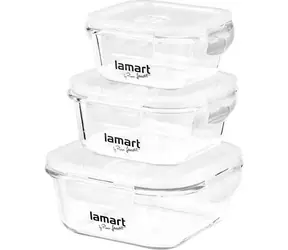 Lamart Air Sada dóz 3ks čirá / sklo-plast